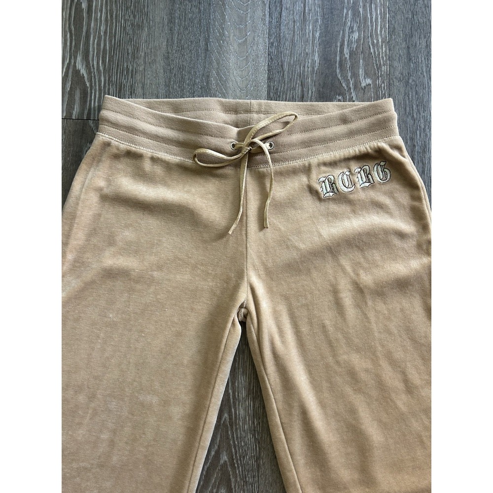 Vintage BCBG Maxazria Velour Low Rise Track Pants Y2K Mcbling 2000s Athleisure